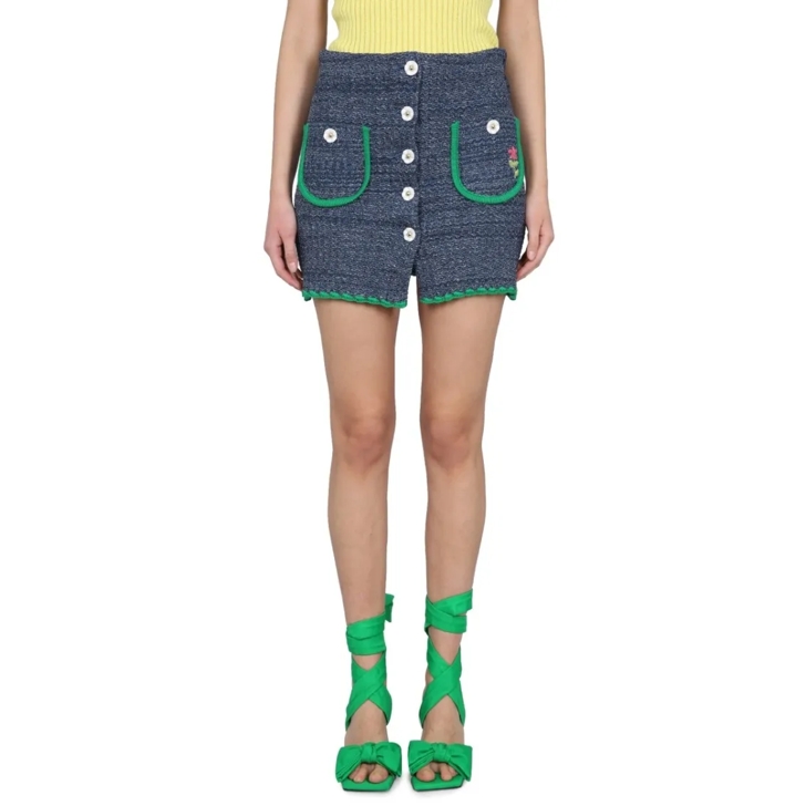 ミニスカート Cormio Whimsical Scalloped Hem Skirt Cormio Whimsical Scalloped Hem Skirt Blue | Minirock