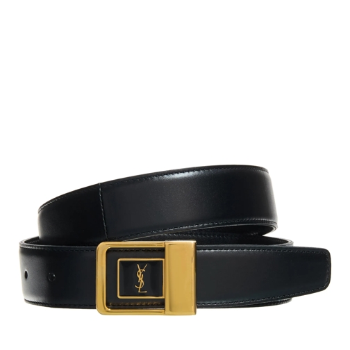 Saint Laurent Ledergürtel LA 66 Buckle Belt Nero