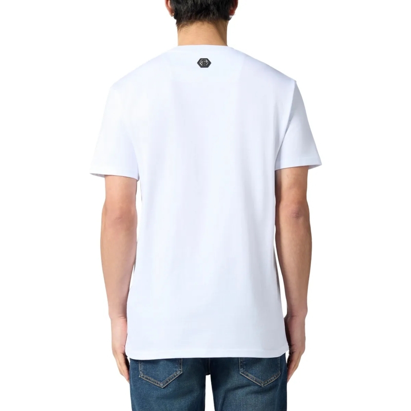 Philipp Plein T-Shirt Round Neck T-Shirt Teddy Money weiss(Image 2)