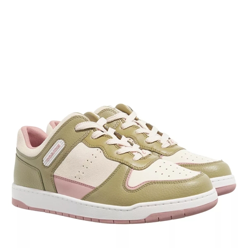 Coach C201 Suede Moss/Light Rose Low-Top Sneaker