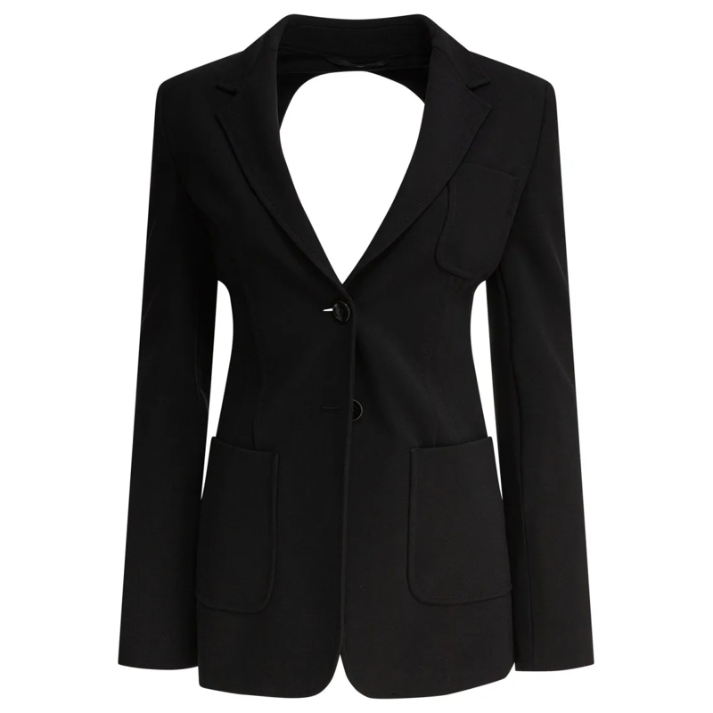 Max Mara Blazer Slim Jersey Blazer Black