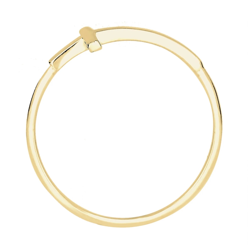 Elli Ring Ring Kreuz Symbol Trend Blogger 375 Gelbgold gold(Image 3)