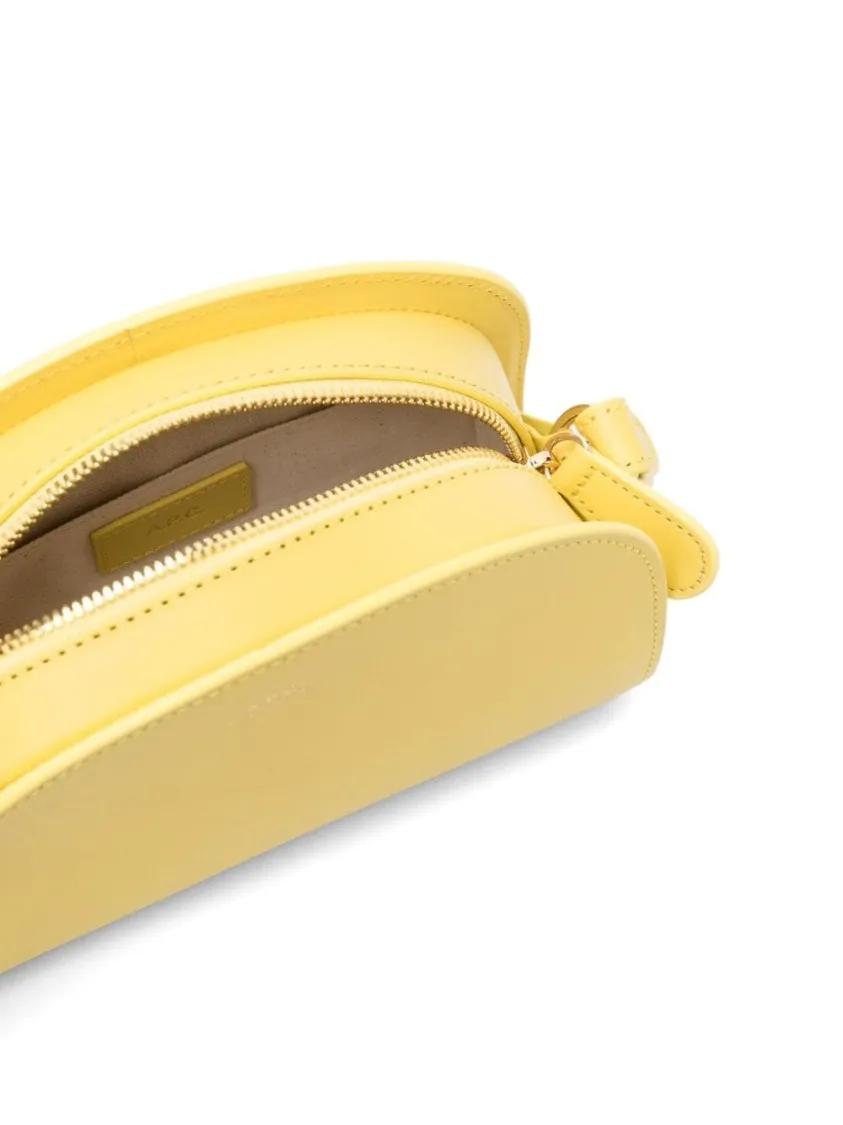 A.P.C. Hobo bags Mini Demi-Lune Bag in geel