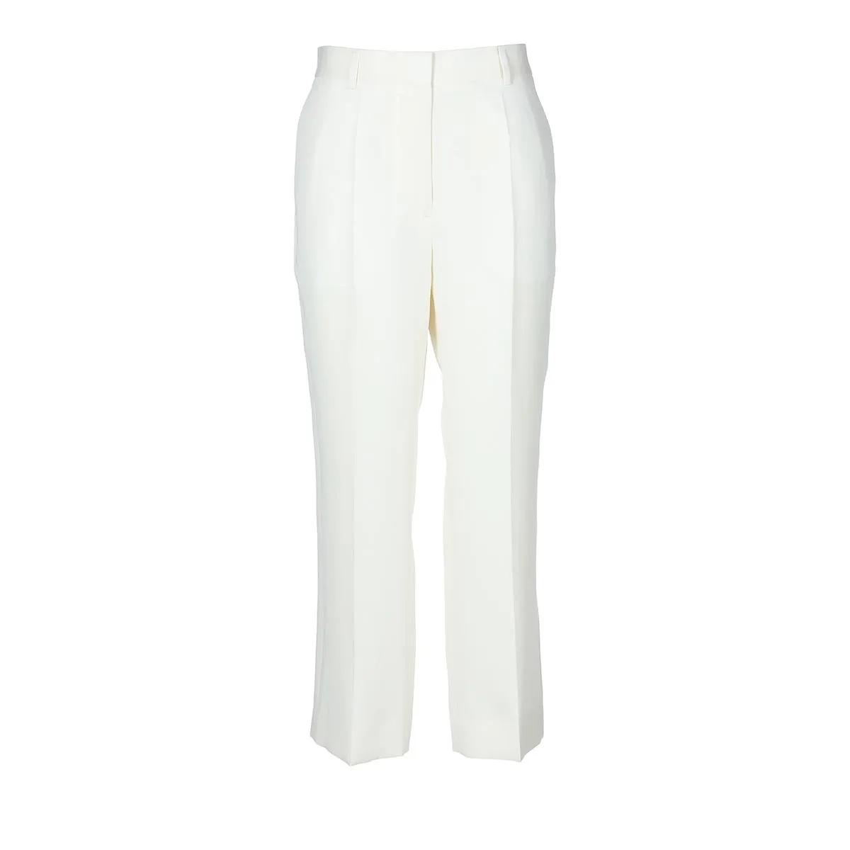 Thumbnail - TOTEME - Straight Cropped Trousers - Größe 38 - weiß