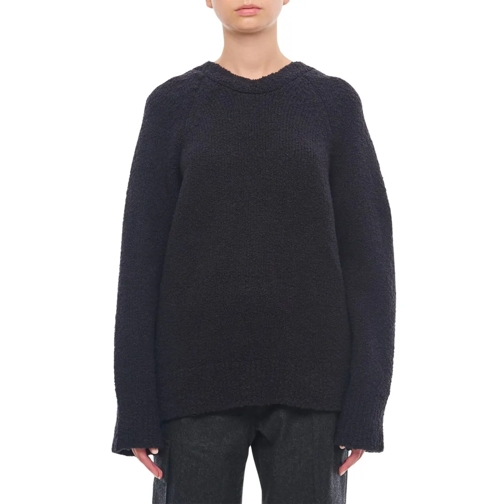 Cecille Bahnsen Trui Odalis Oversized Jumper With Back Bow Detail Black