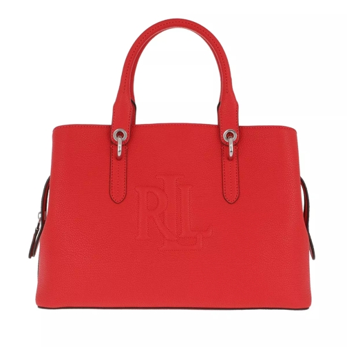 Lauren Ralph Lauren Hayward Satchel Bag Medium Sporting Red Rymlig shoppingväska