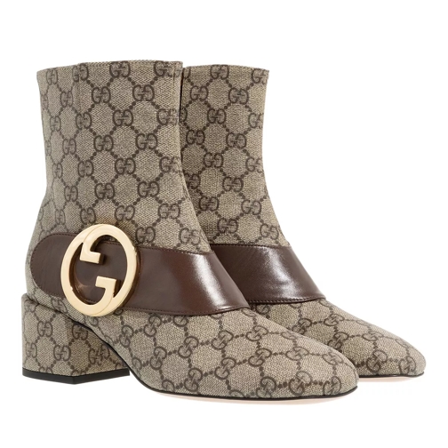 Gucci Blondie GG Supreme Ankle Boots Beige Stiefelette