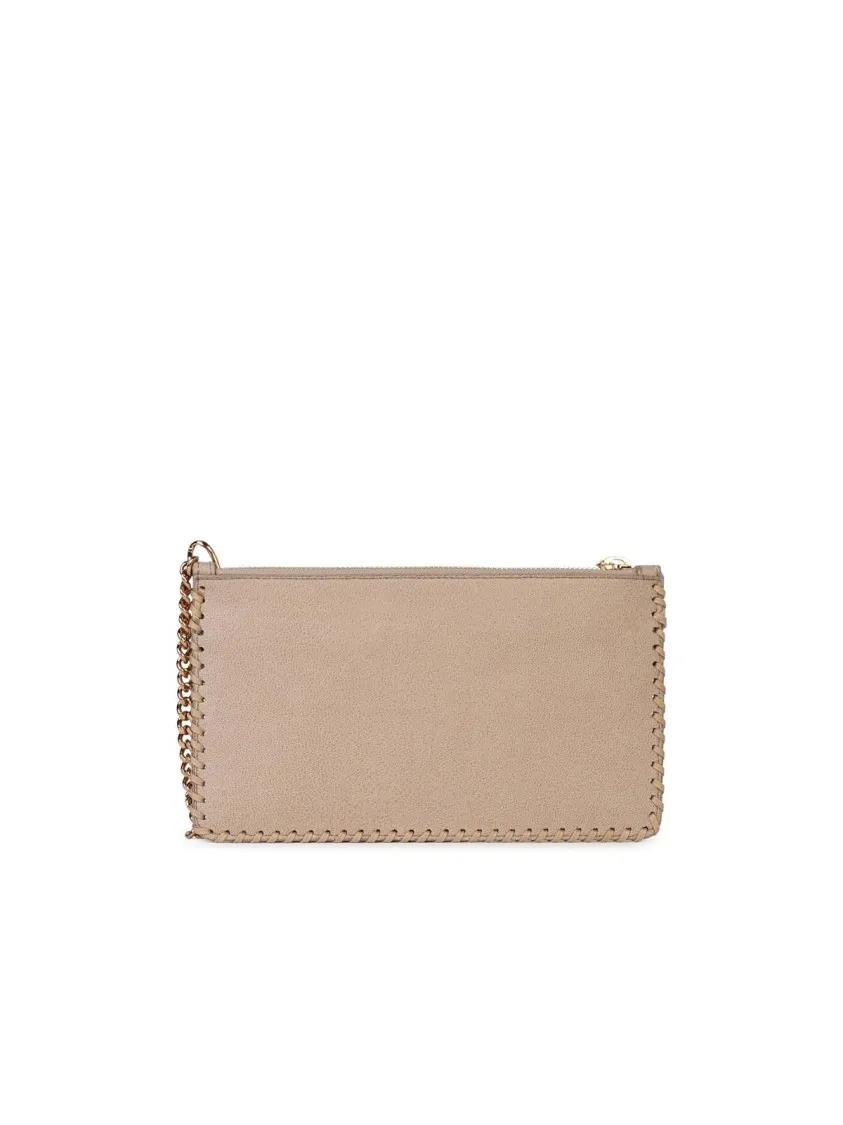 Stella Mccartney Clutches Falabella' Mini Clutch Bag In Cream Recycled Polye in beige