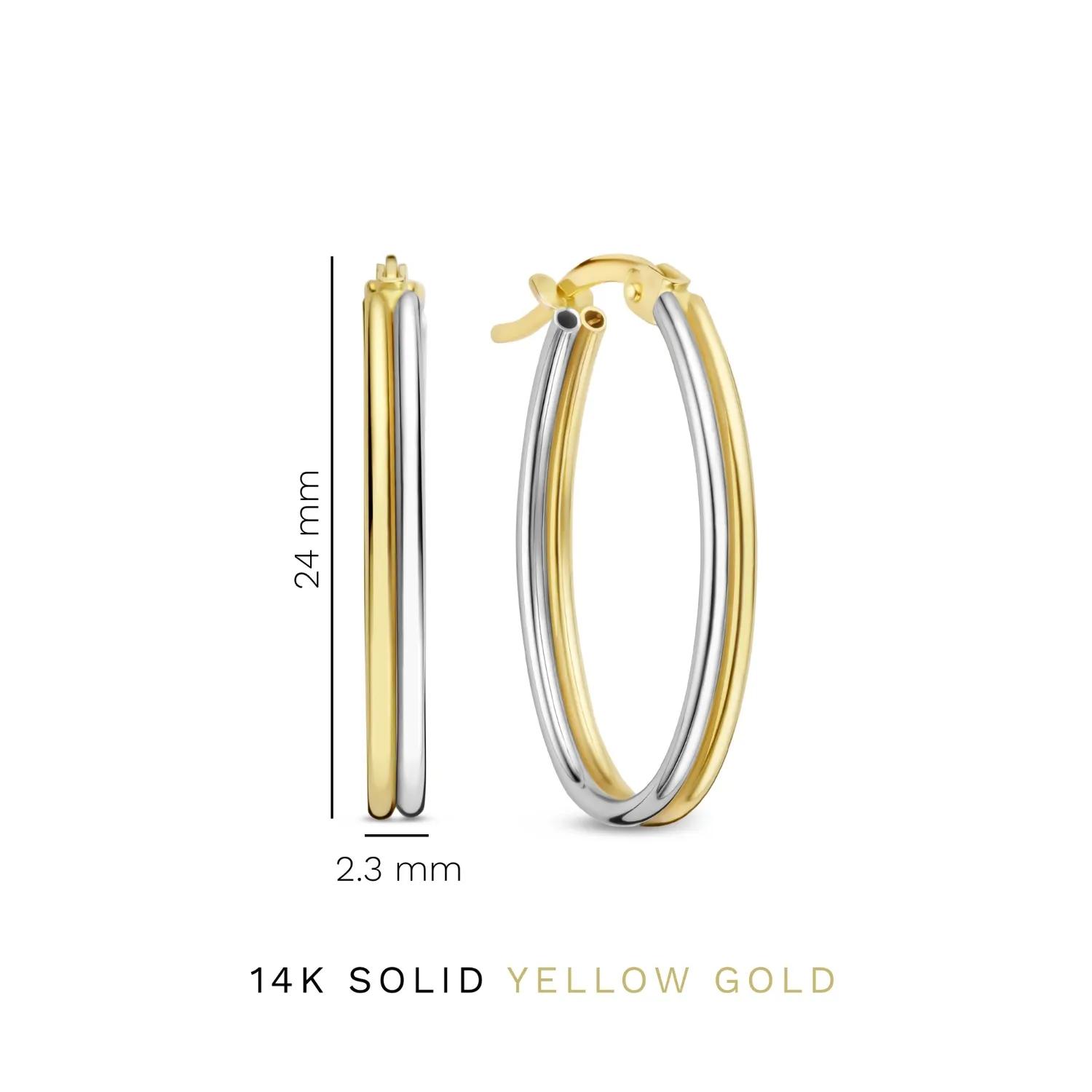 Thumbnail - Isabel Bernard Ohrringe - Rivoli Flori 585 Gold Creolen - Gr. unisize - in Gold - für Damen