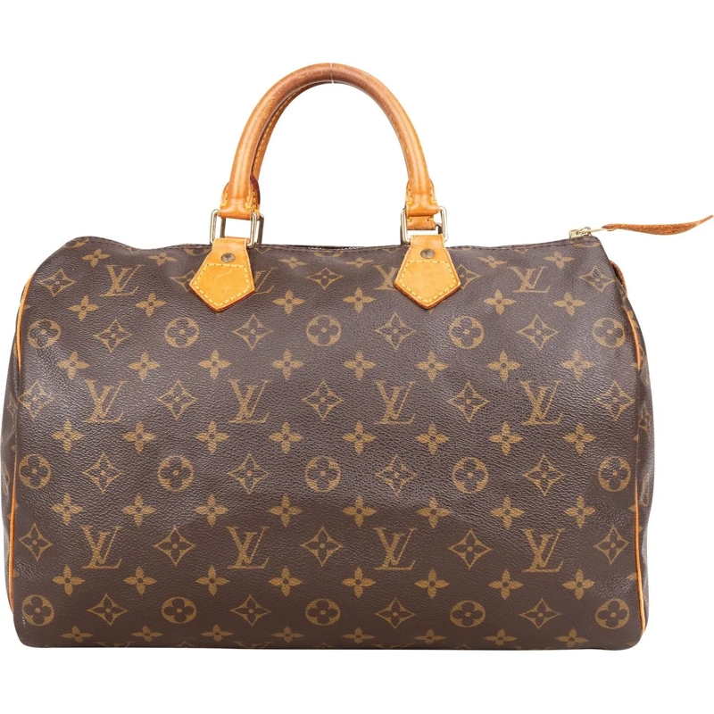 Louis Vuitton Tote Louis Vuitton Canvas Monogram Speedy 35 Handbag braun