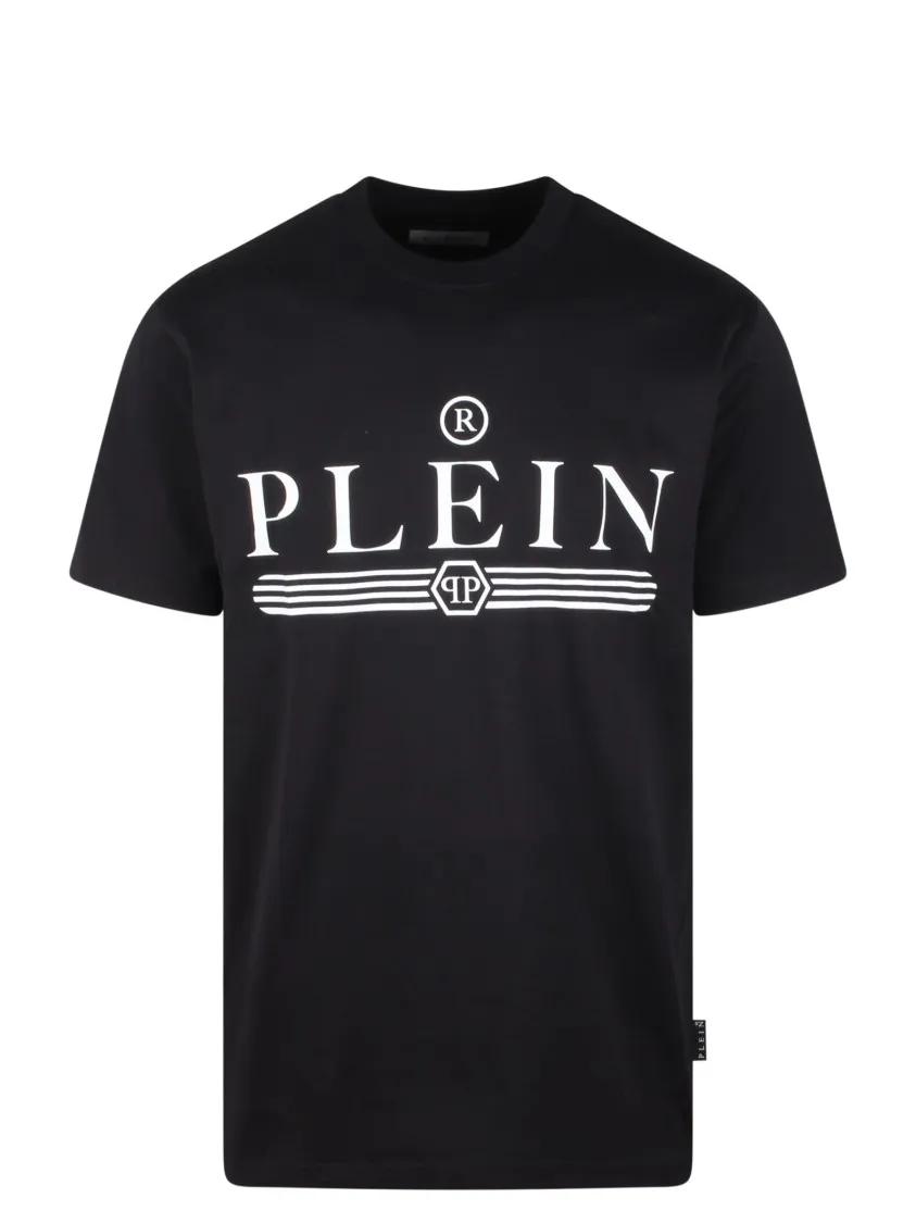 Philipp Plein - Round Neck Ss Logo T-Shirt - Größe S - schwarz