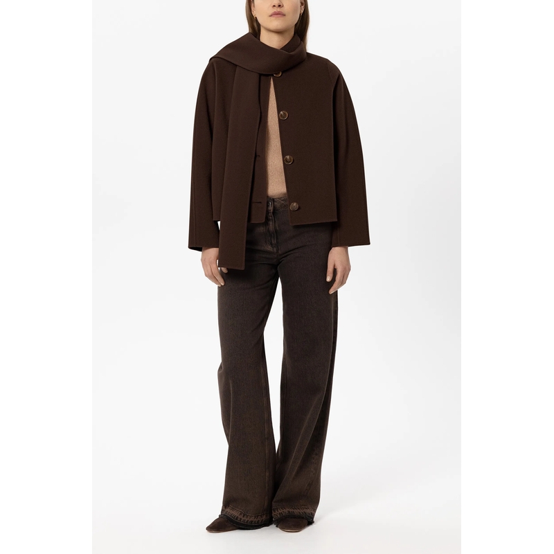 Luisa Cerano Overgangsjas Doubleface-Jacke mit Schal marone(Image 2)