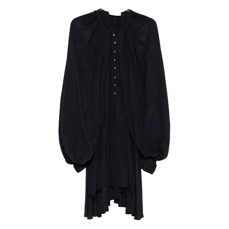 Lanvin Minikleid Dark Purple Mini Dress Black