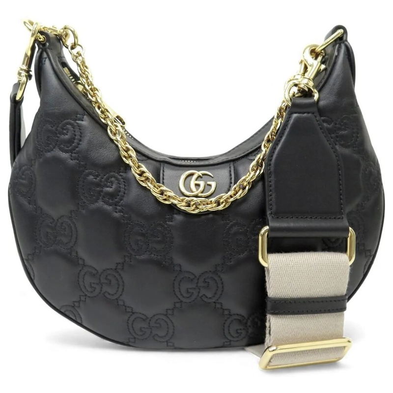 Gucci Schultertasche NEUE GUCCI GG MATELASSÃ‰ KLEINE SCHULTERTASCHE 739 schwarz