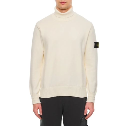 Stone Island Pullover Cotton Sweater White