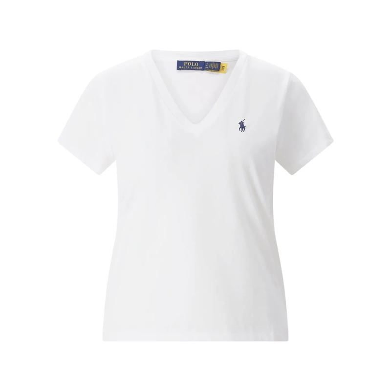 Polo Ralph Lauren T-Shirt T-Shirt mit V-Ausschnitt weiß