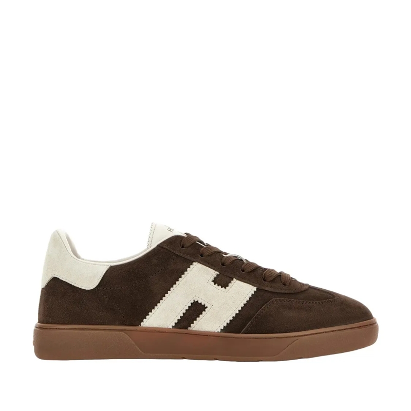 Hogan Lage-top sneaker Cool H Sneakers With Refined Calfskin Brown