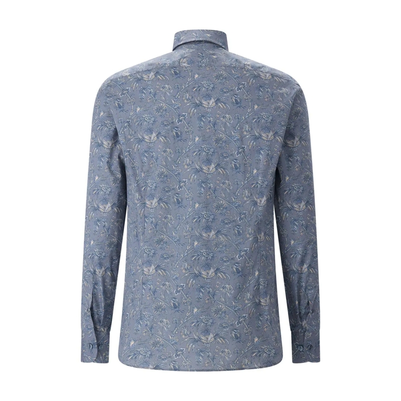 Etro Hemd Slim-Fit Hemd aus Baumwoll-Mix blau(Image 3)