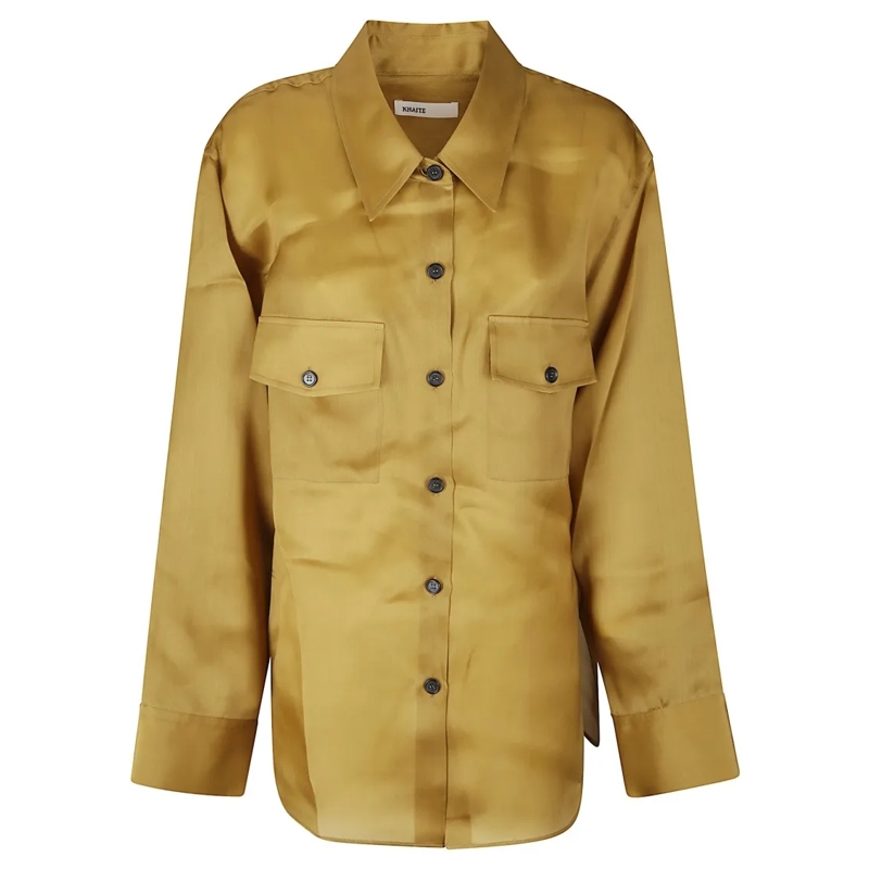 Khaite Overhemd Matteo Shirt Brown