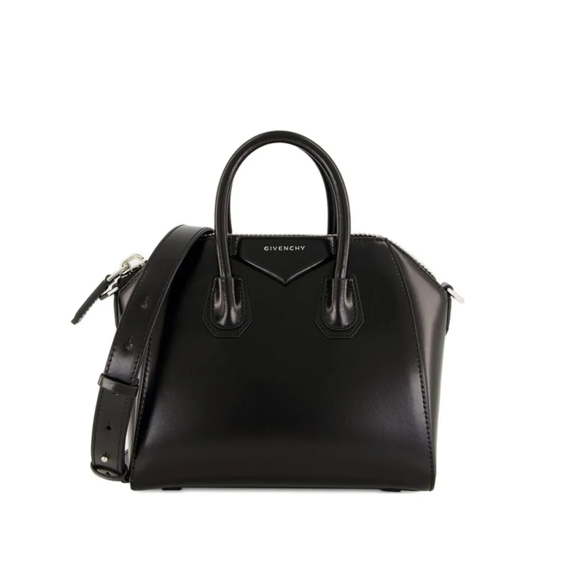 Givenchy Schultertasche Box-Shaped Calf Leather Handbag With Detachable Sh Black