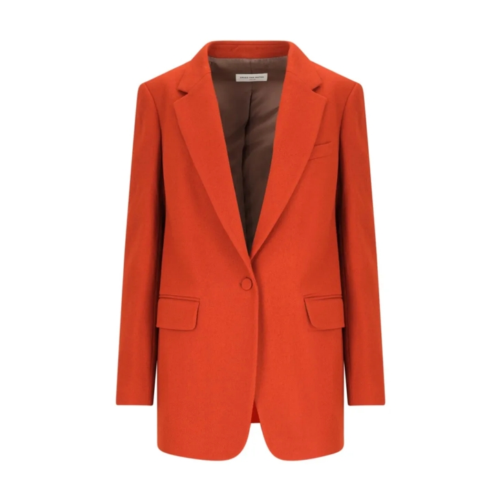 ボトムスその他 Dries Van Noten Single-Breasted Blazer In Orange Wool Dries Van Noten Single-Breasted Blazer In Orange Wool Orange