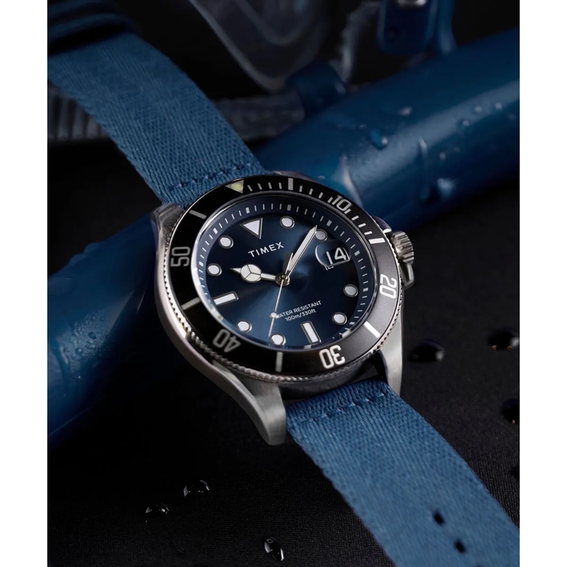 Timex Automatikuhr Quarz-Analoguhr Harborside Coast blau(Image 12)