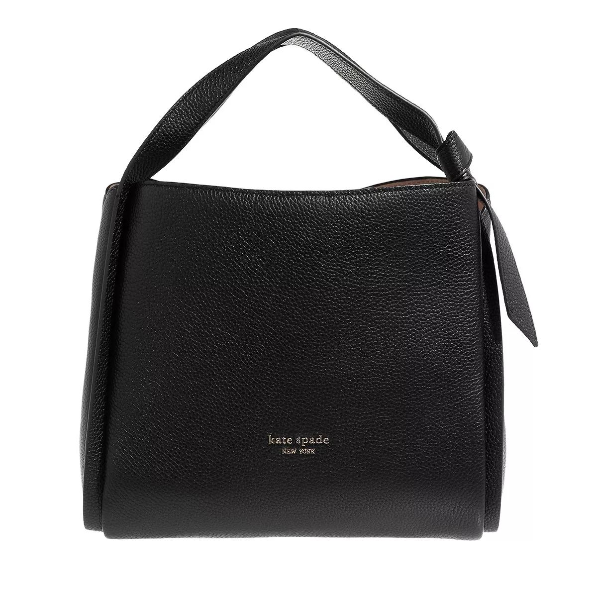 Kate Spade New York Knott Pebbled Leather Medium Crossbody Tote Black