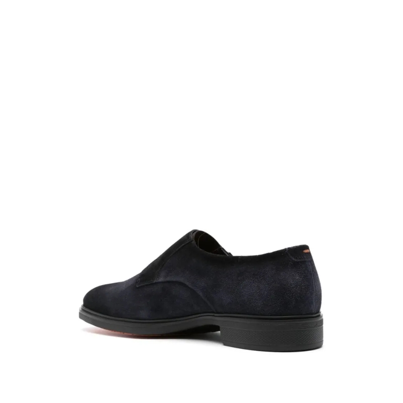 Santoni Loafer Suede Shoes Blue (Image 10)