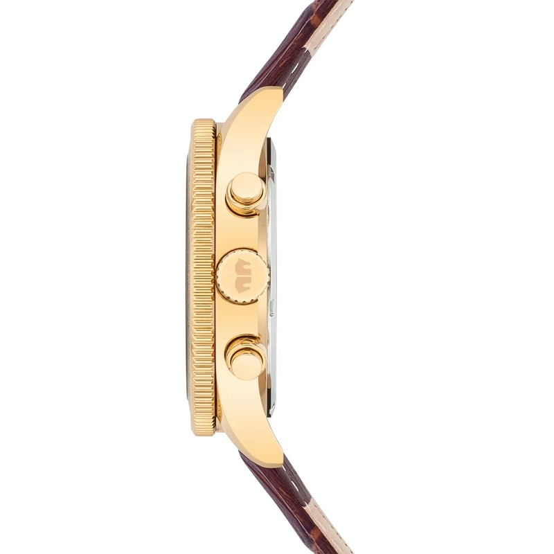 Rhodenwald & Söhne Automatikuhr Herren Armbanduhr Karthago II Echtleder gold(Image 3)