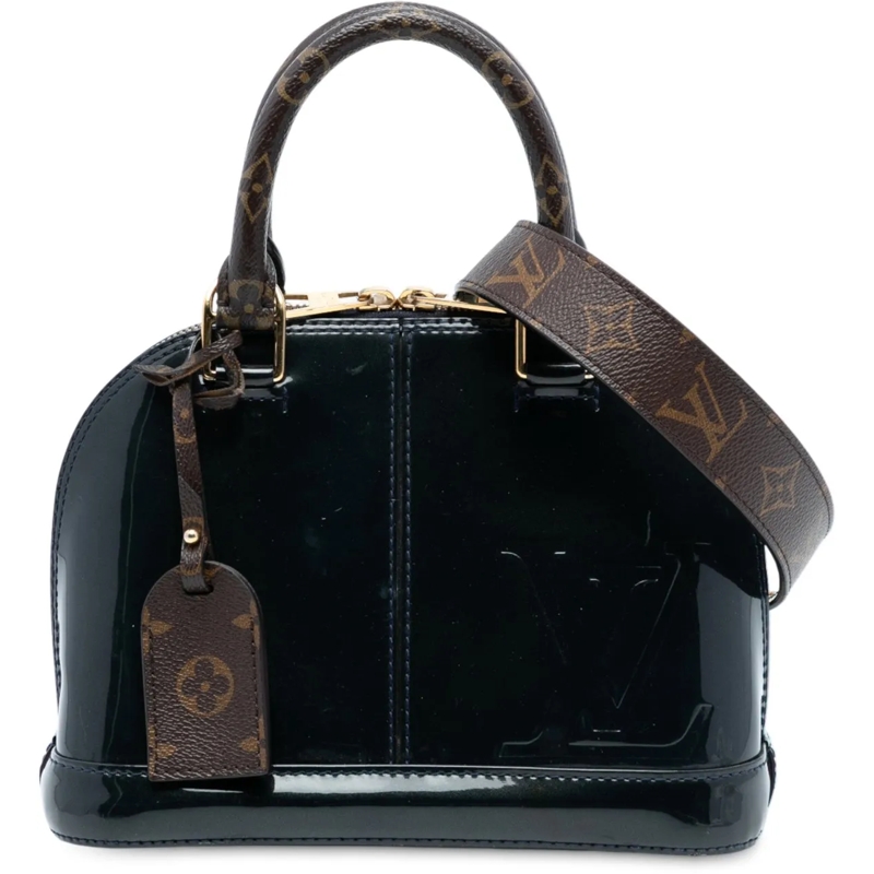 Louis Vuitton Schultertasche Vernis Miroir Alma BB blau