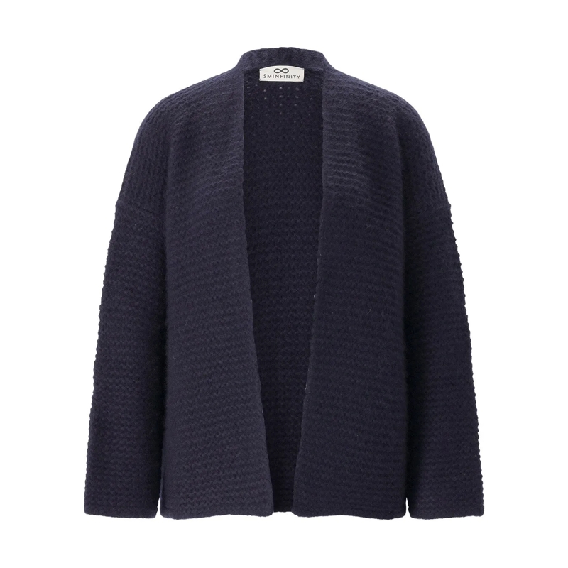Sminfinity Strickjacke Strickjacke aus Kaschmir & Seide blau(Image 4)