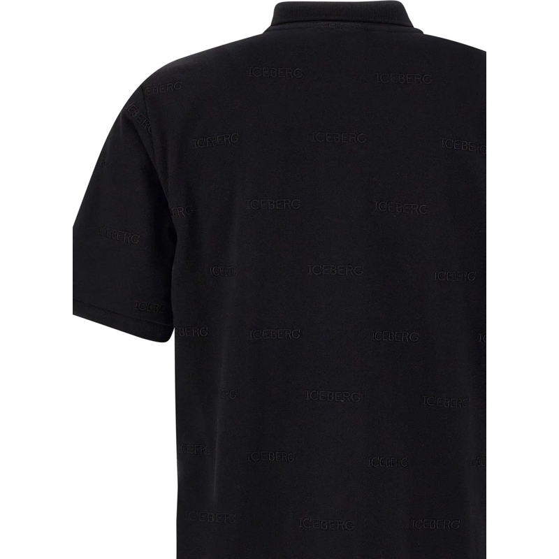 Iceberg T-Shirt Polo shirt with allover logo schwarz(Image 17)