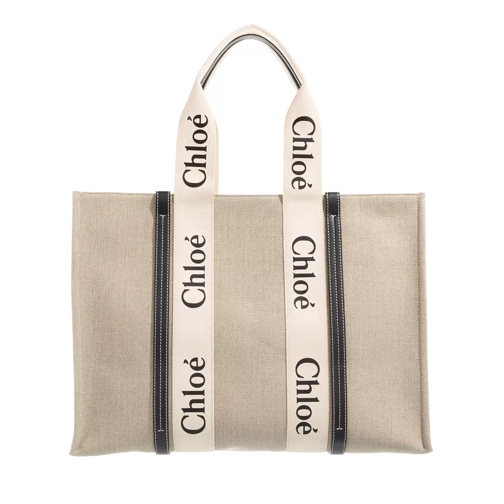 Chloé Woody Large Shopper Bag Beige Rymlig shoppingväska