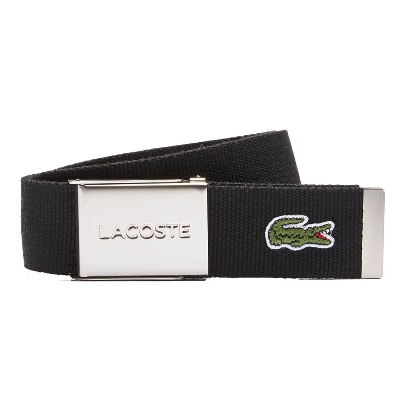 Lacoste Gürtel Lacoste LACOSTE Herren Gürtel aus Stoff - schönes  schwarz
