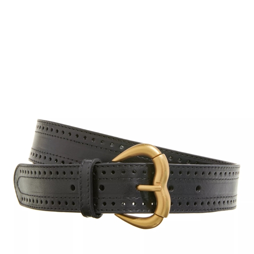 Pinko Jolene H3,5 Nero Limousine-Chocolate Gold Leather Belt