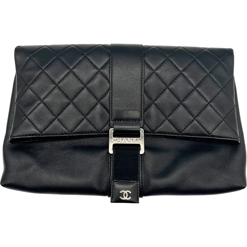 Chanel Clutch Chanel Clutch quilted leather black work bag / ver schwarz