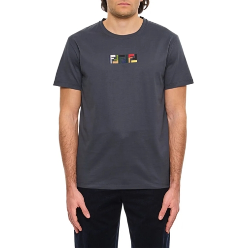 Fendi T-shirts Grey Classic Crew Neck T-Shirt Grey