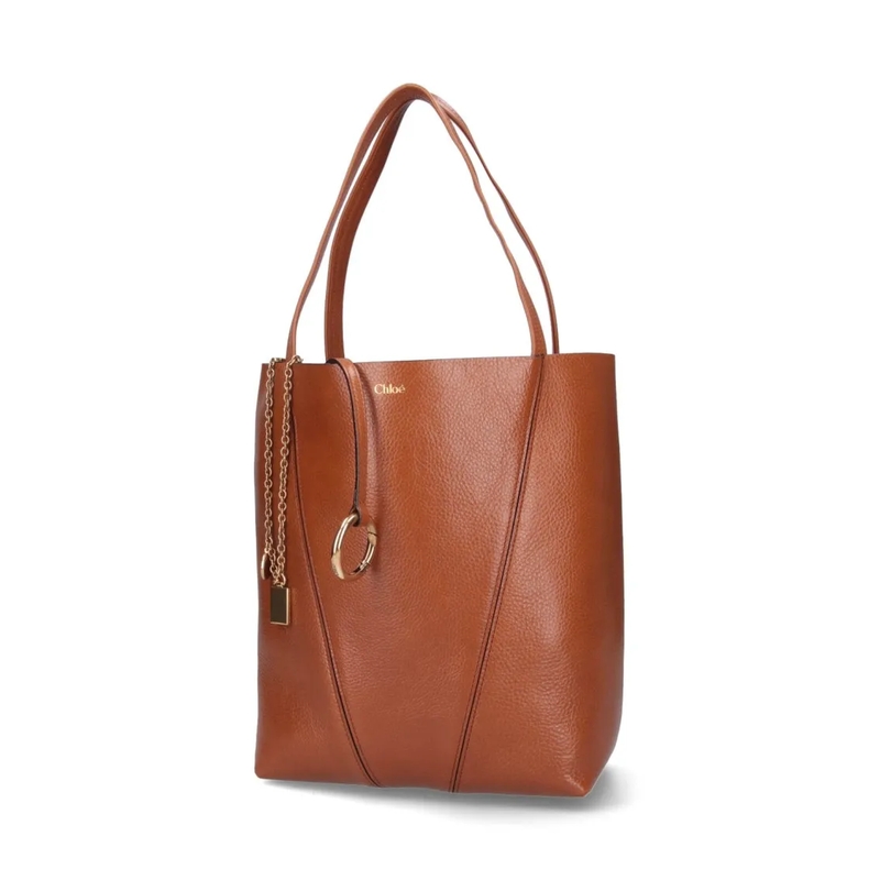 Chloé Tote "Spin" Tote Bag Brown Brown(Image 2)