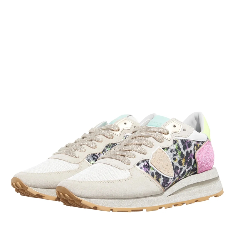 Philippe Model Sneaker basse Tropez Haute Low Woman Paillettes Leo Leo Multi Jaune(Image 2)
