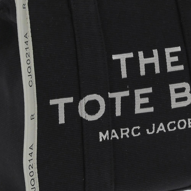 Marc Jacobs Satchel Medium Tote' Black Tote Bag With Contrasting Logo  Black(Image 8)