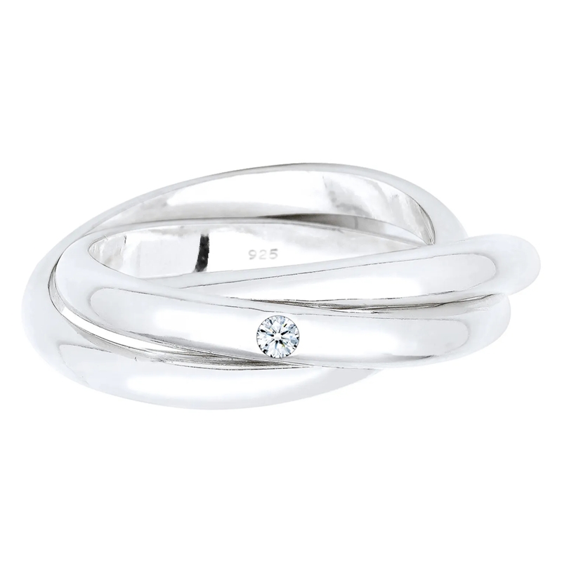 Elli Diamantring Ring Verlobungsring Diamant 0.03 ct. 925 Silber weiss(Image 2)