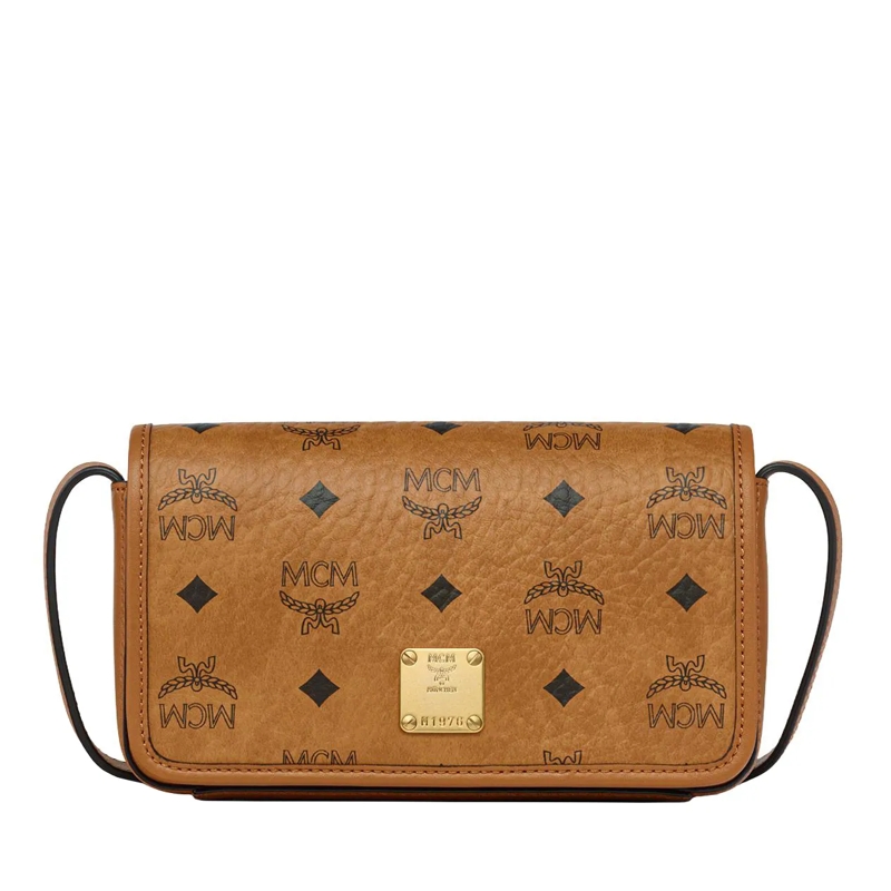 MCM Handytasche Aren Visetos Lanyard Fff Co Cognac