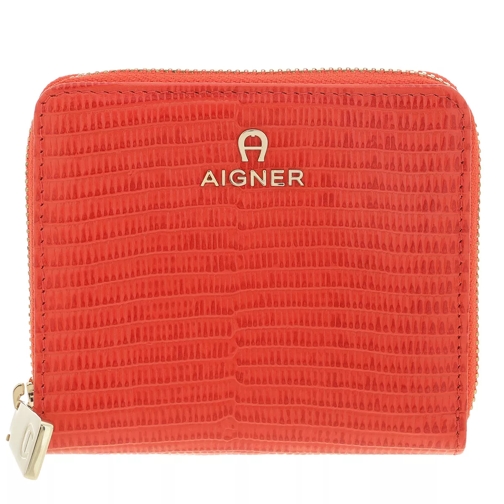 AIGNER Combination Wallet Marigold Orange Zip-Around Wallet