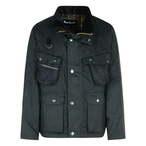 Barbour Overgangsjas Modified' Black Waxed Cotton Jacket Black