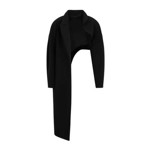 Alaia Around Half Noir Polyamide Coat Black 