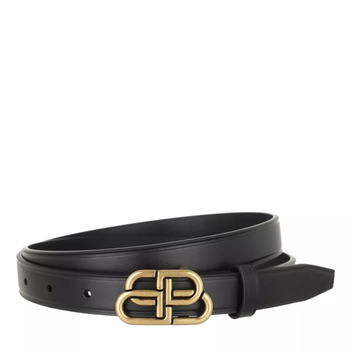 Balenciaga BB Logo Belt Leather Black Ledergürtel