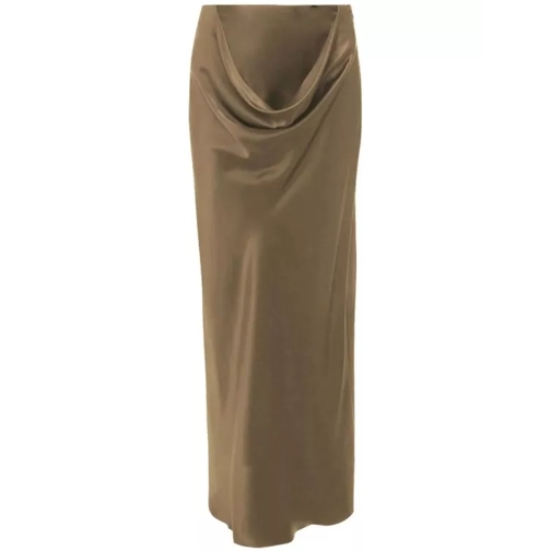 J.W.Anderson Khaki Cowl-Effect Maxi Skirt Green 