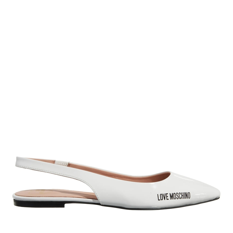 Love Moschino Flache Schuhe Ballerina Bianco
