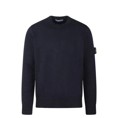 Stone Island Pullover Patch Badge Sweater Blue