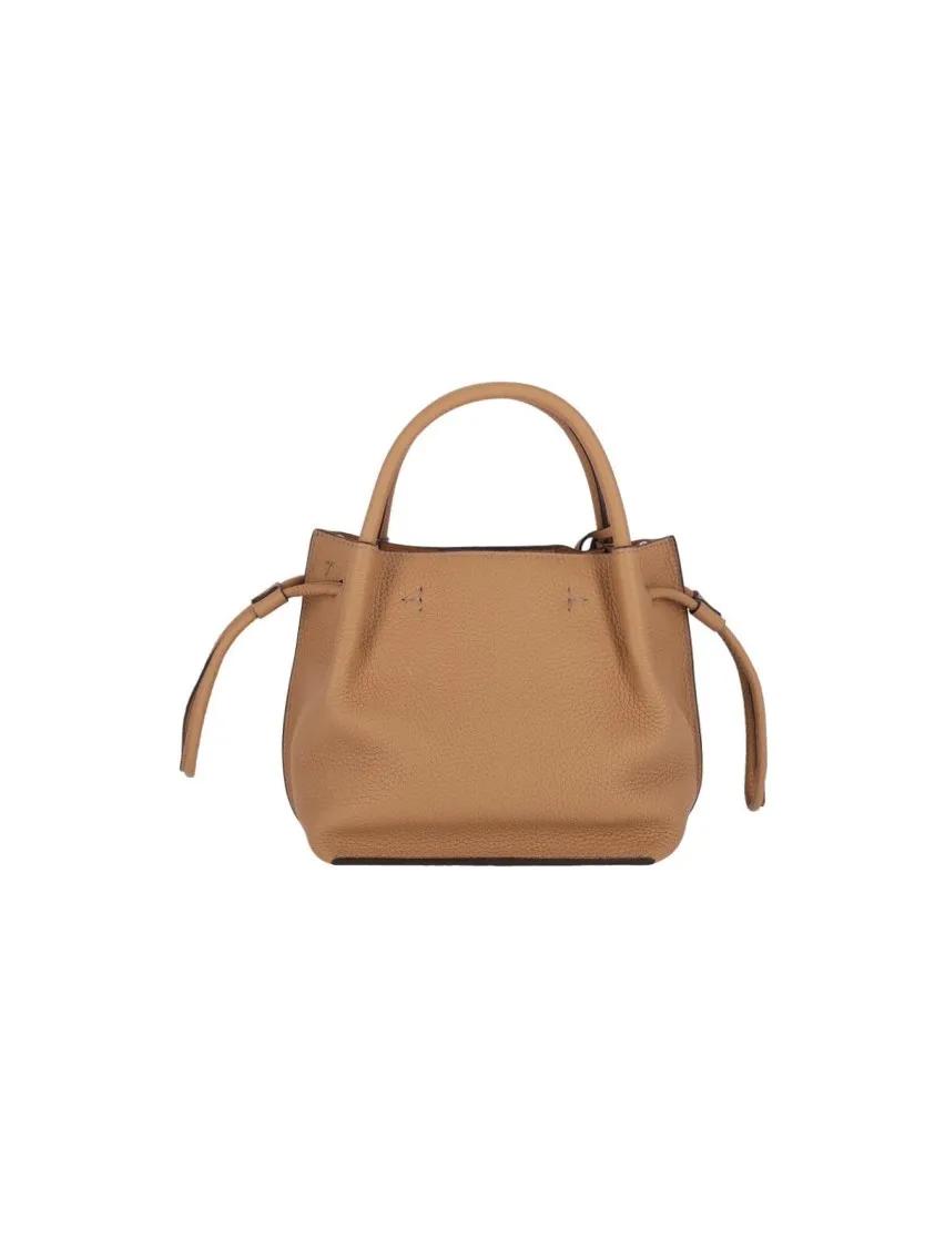 TOD'S Bucket bags Pebbled Leather Bucket Bag in bruin